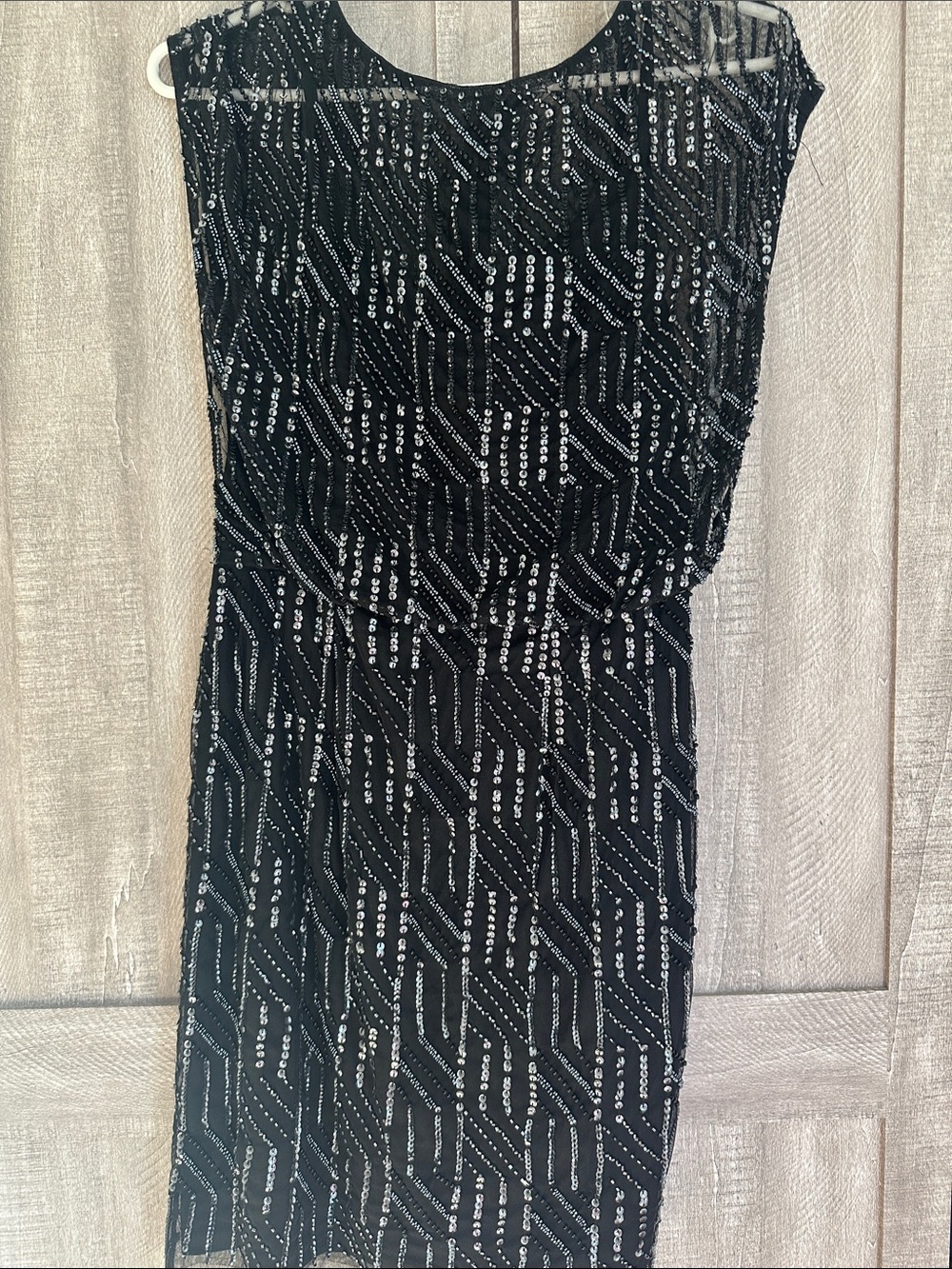 Aidan Mattox Black Beaded Cocktail Dress size 4